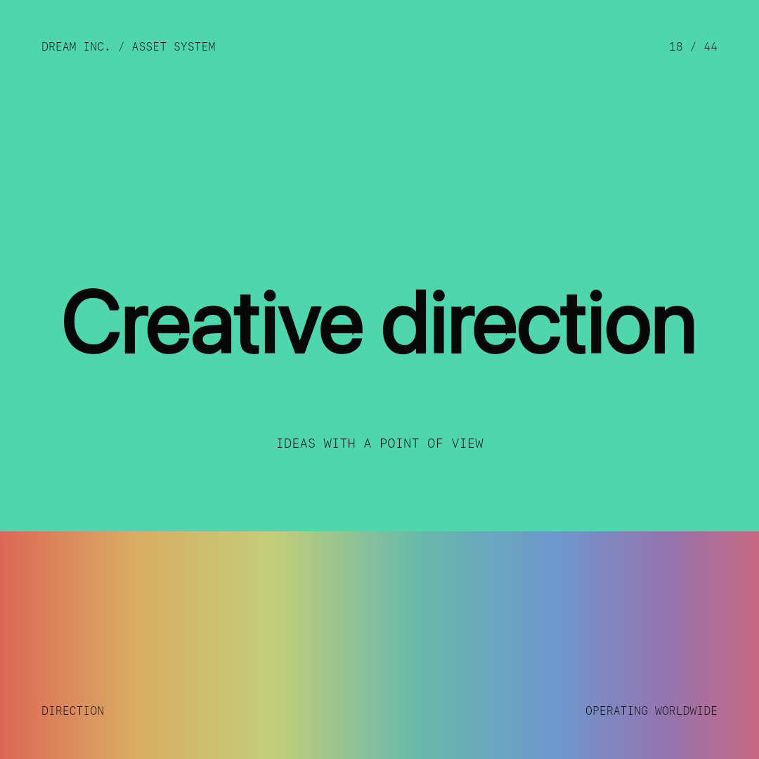 Creative direction Creative direction: Ideas with a point of view, a mint Dream Inc. creative collective brand graphic