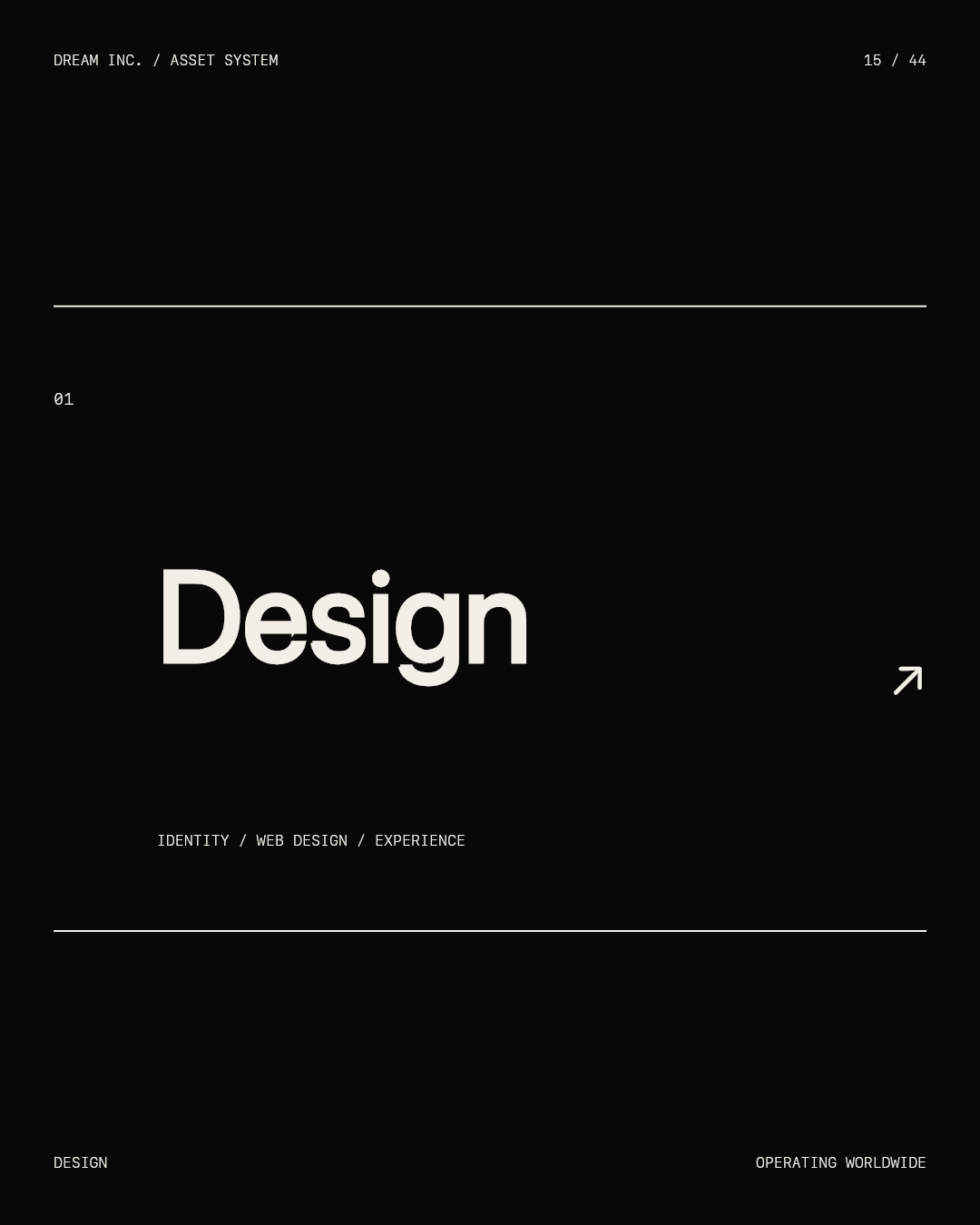 Design Design: Identity / Web design / Experience, a black Dream Inc. creative collective brand graphic