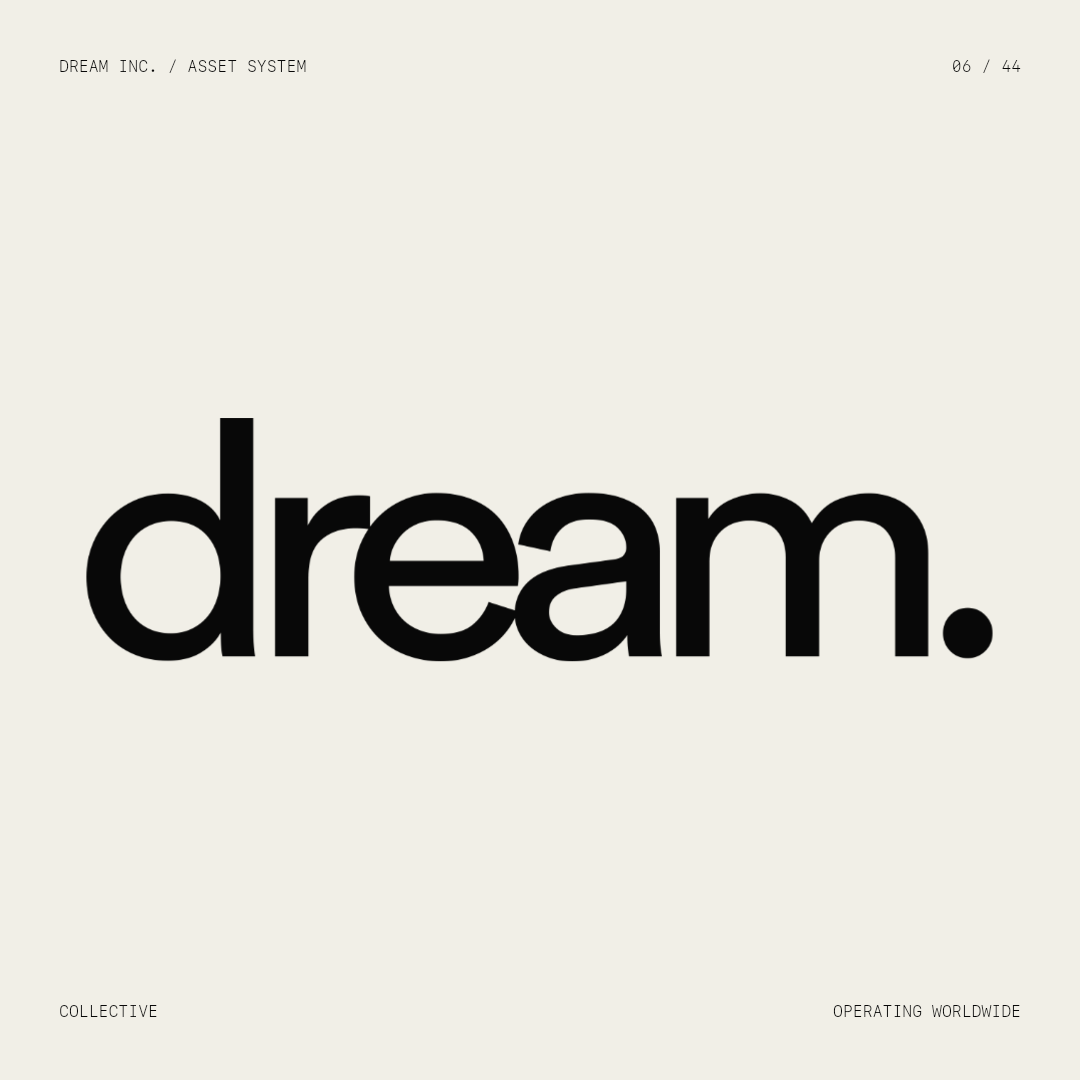 One collective. One collective.: Built around the idea, a paper Dream Inc. creative collective brand graphic