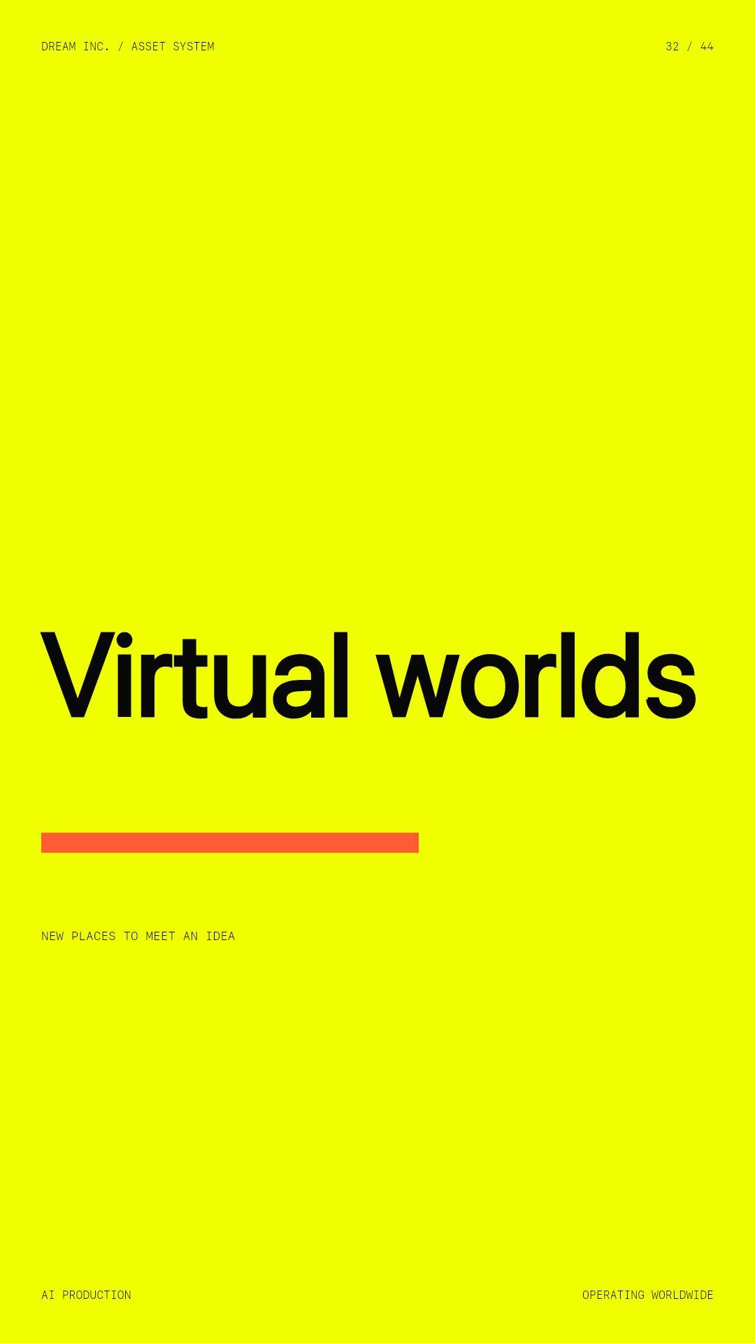 Virtual worlds Virtual worlds: New places to meet an idea, a acid Dream Inc. creative collective brand graphic